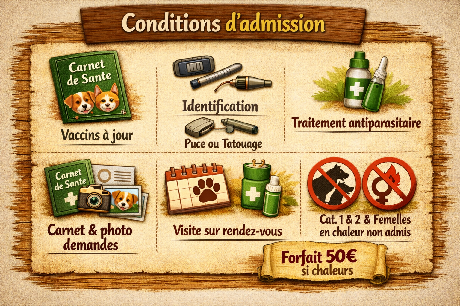 Conditions d'admission
