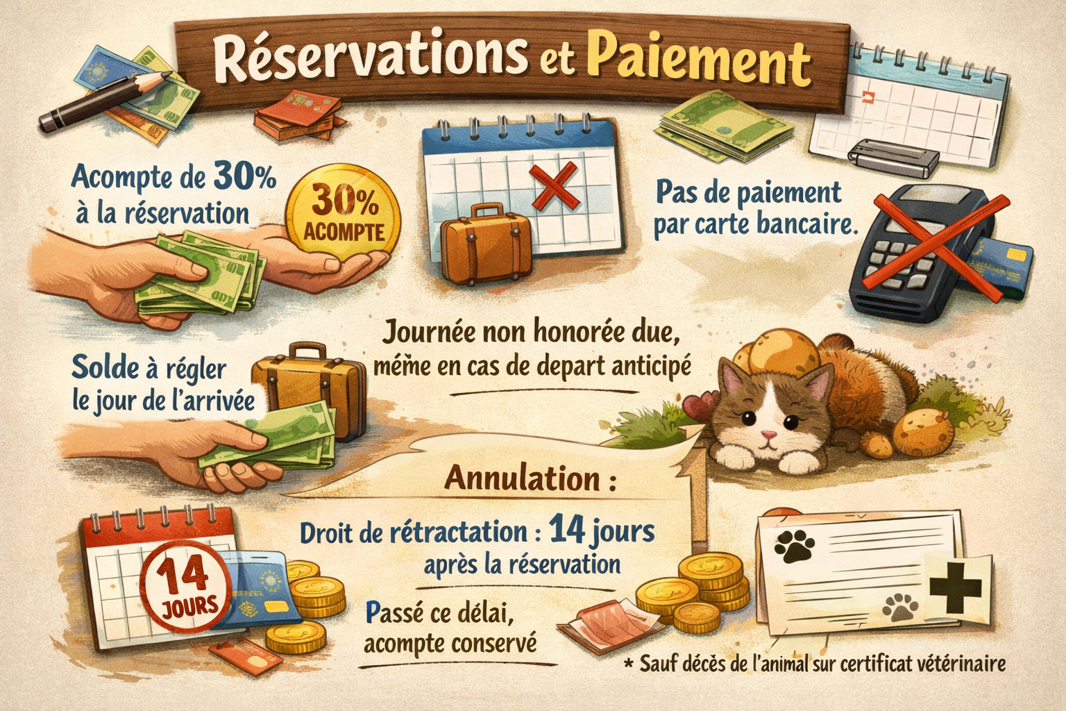 Pension Les 4 pattes à Finette